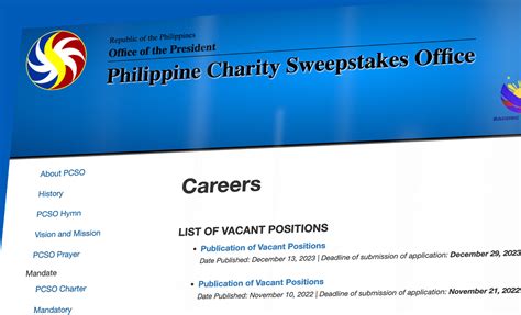 Apply Now: Philippine Charity Sweepstakes Office (PCSO) Has .